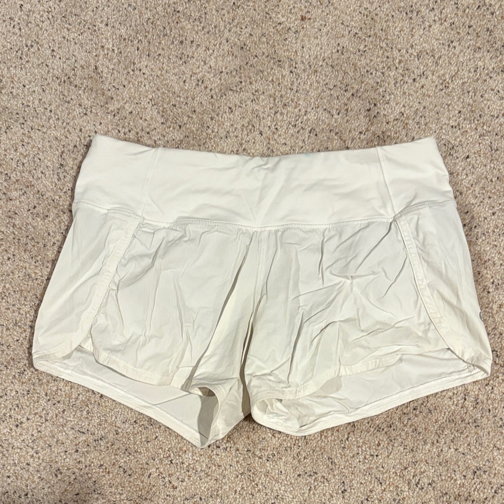 Lululemon Athletica Cream Athletic Shorts